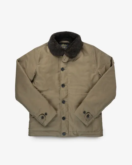 Oiled Whipcord N1 Deck Jacket - Khaki