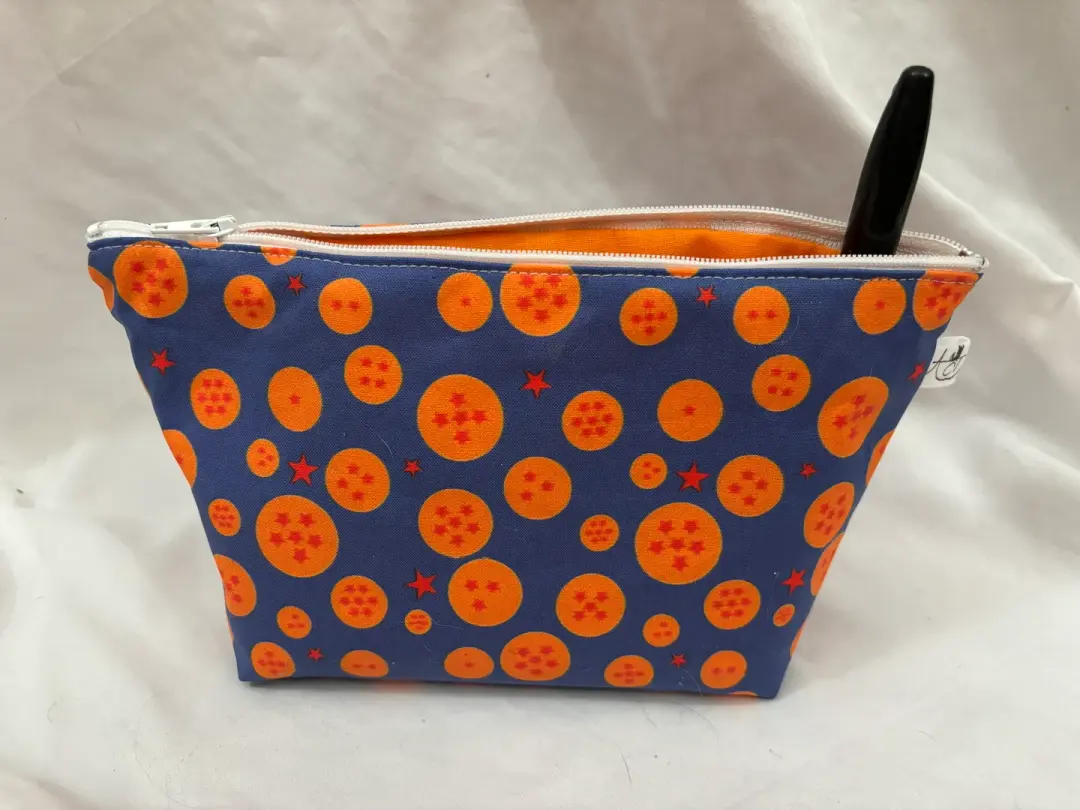 Orange Star Zipper Pouch