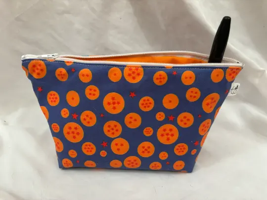 Orange Star Zipper Pouch