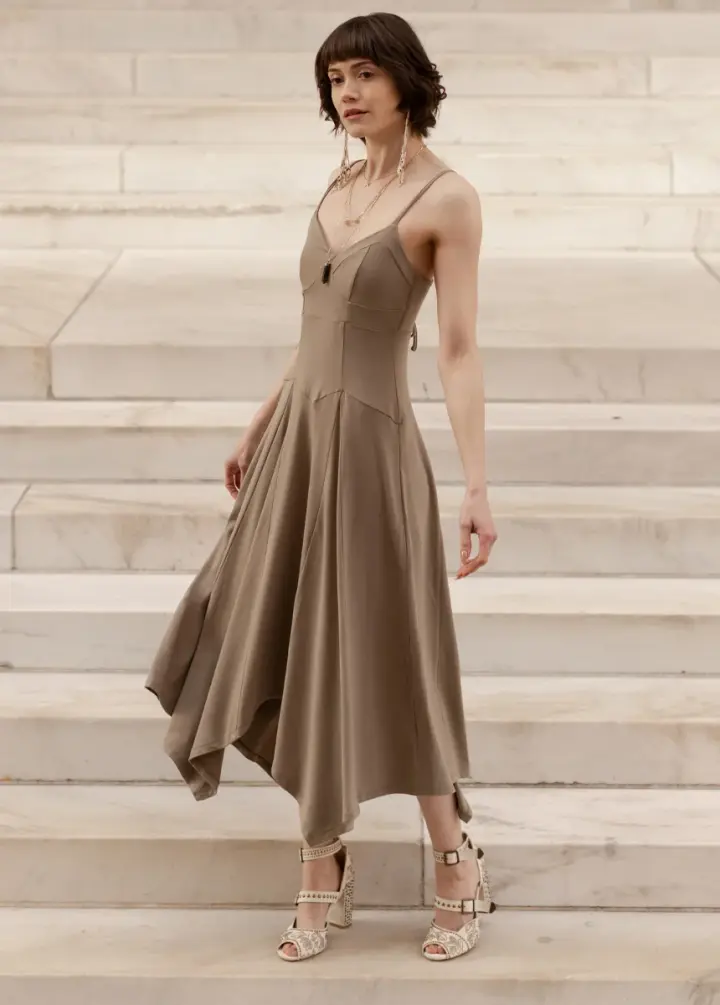 Circe Dress in Oyster