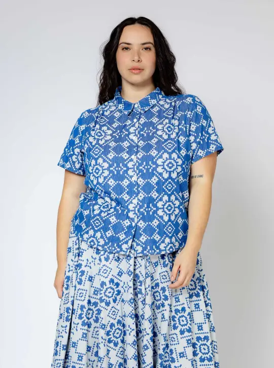 sample sale | winnie top blue pastime | XXS