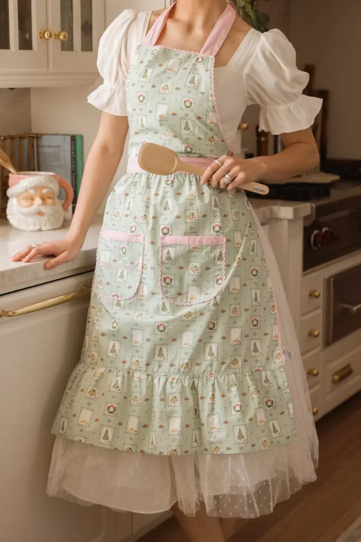 Ivy Apron in Merry Mail
