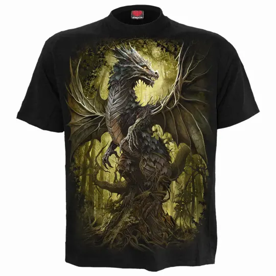 OAK DRAGON T-Shirt Black - Gothic Dragon T-Shirt