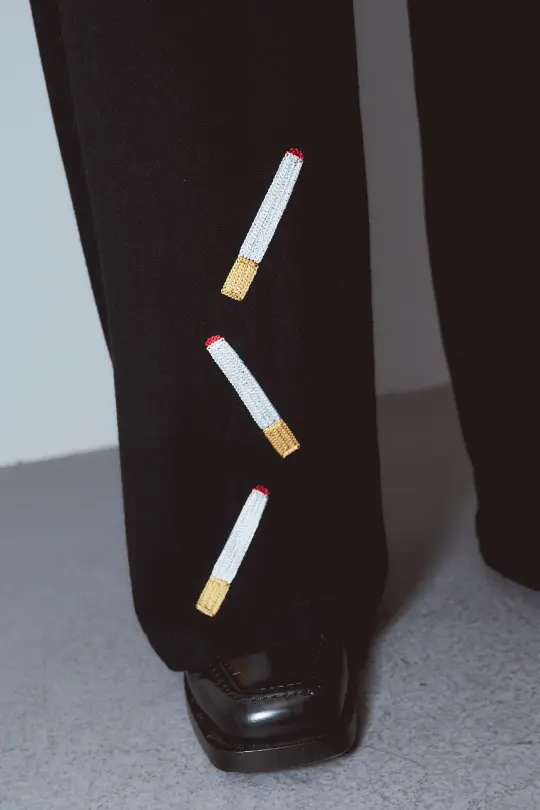 Lazy Pants Soft Linen Cigarettes Black