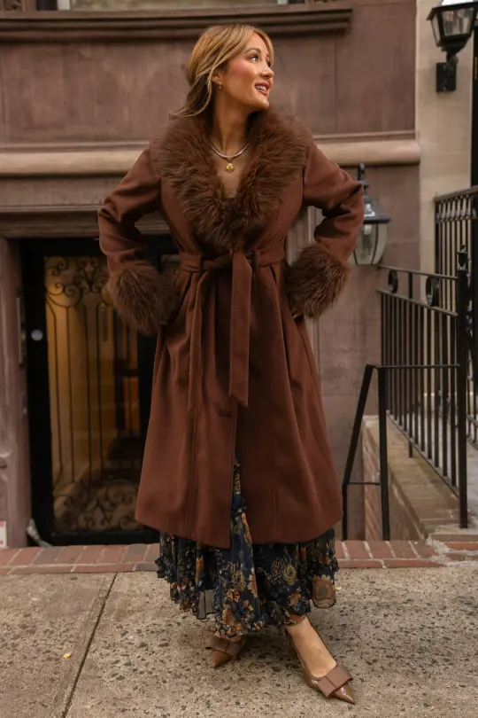 Pookie Coat in Warm Cocoa