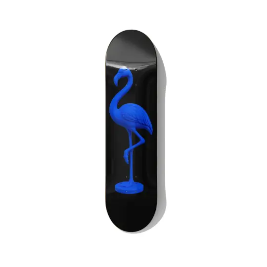 Blueprint Flamingo – Blue Monochrome Skateboard Wall Art