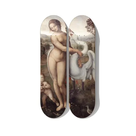 Leda and the Swan Renaissance Skateboard Diptych