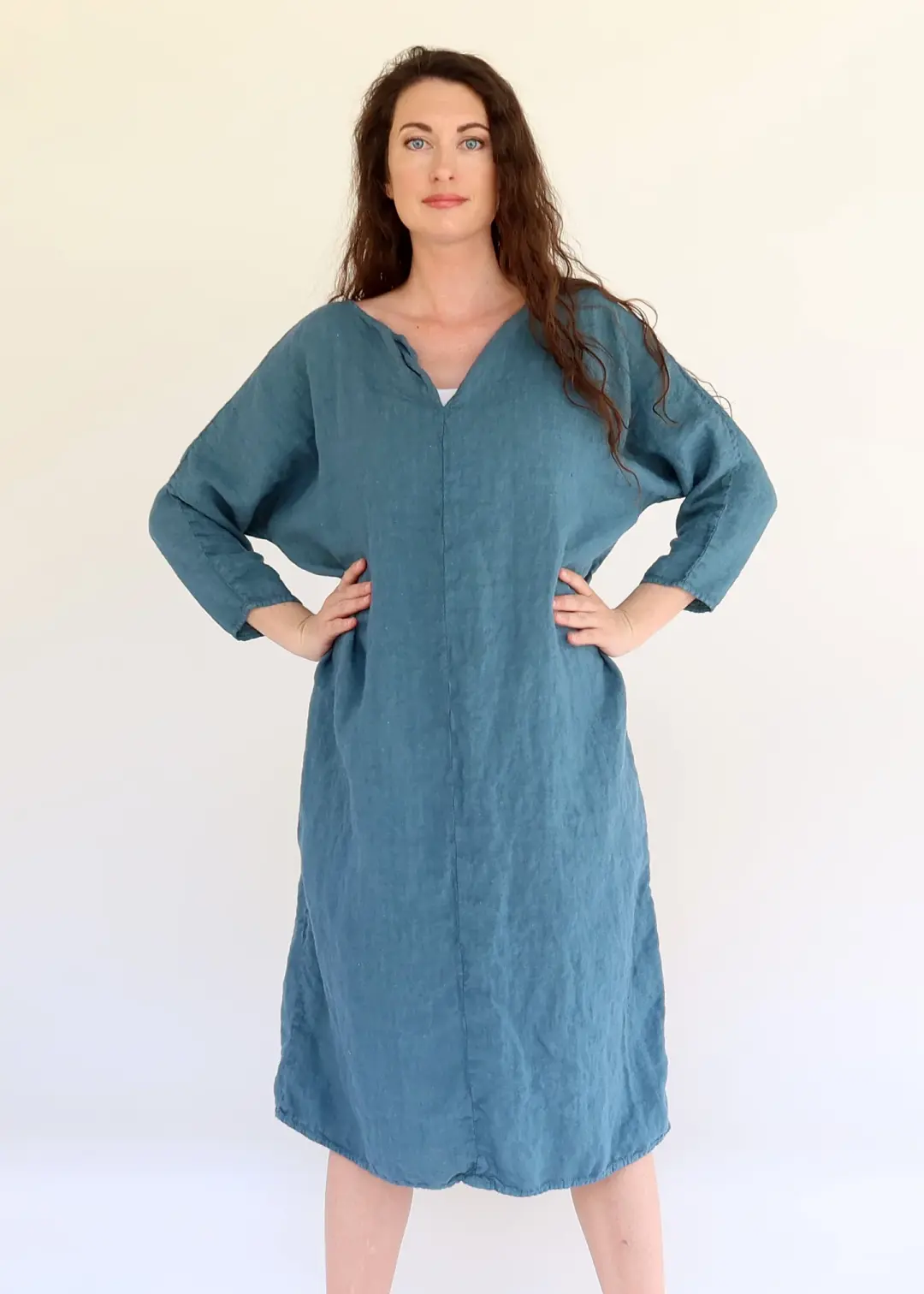 Sita Poppy Below Knee Kaftan