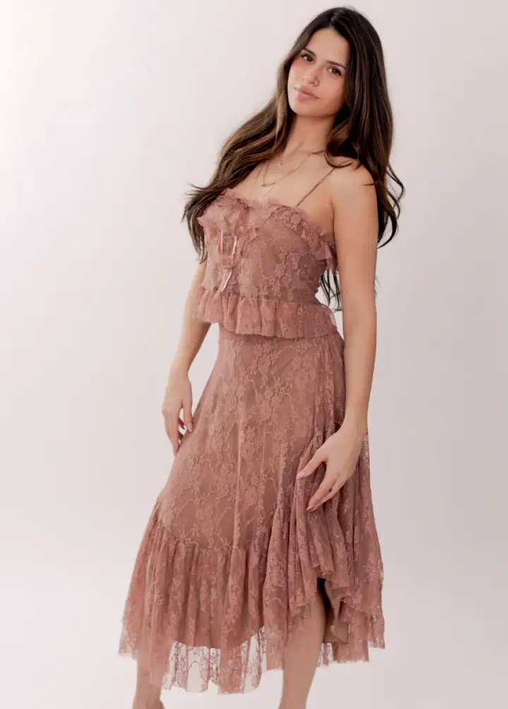 Candy Top in Lace Rosette