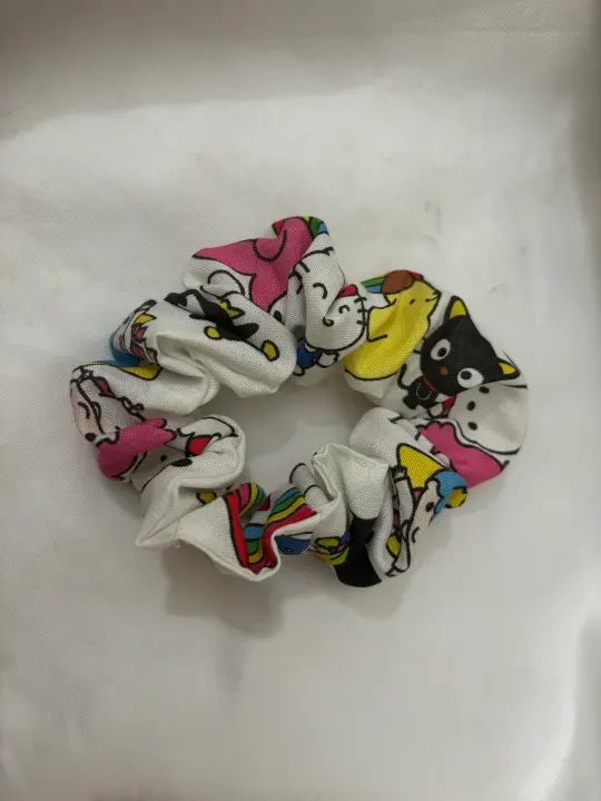 Anime Mascot Lineup Scrunchie