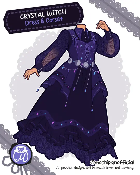 (Interest Check) Crystal Witch Dress & Corset
