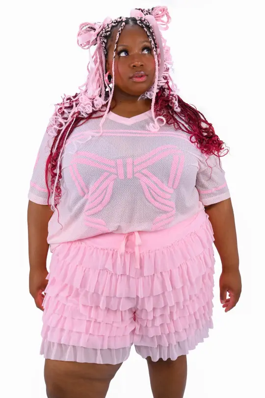 Lola Ruffle Shorts - Pink