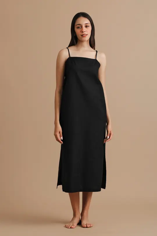Coal-dust slip dress