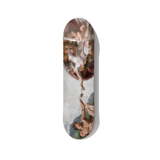 Michelangelo Creation of Adam Skateboard Wall Art