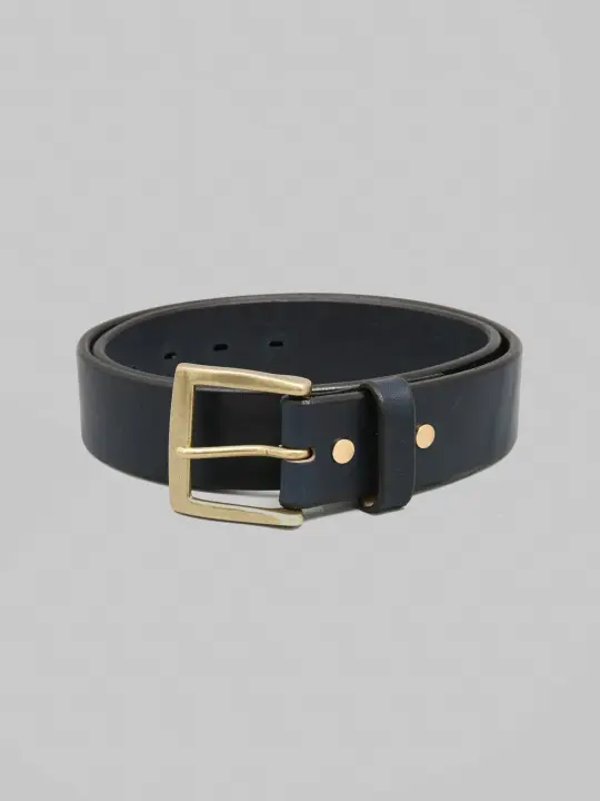 Samurai Jeans A301-AI "Kurozan" Indigo Dyed Leather Belt