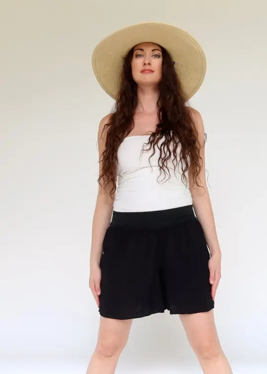 SAMPLE SALE - Anoki Shorts / S / Linen / Midnight / (163)