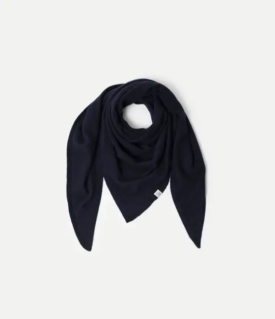 Small Merino Wool-Cashmere-Silk Triangle Scarf