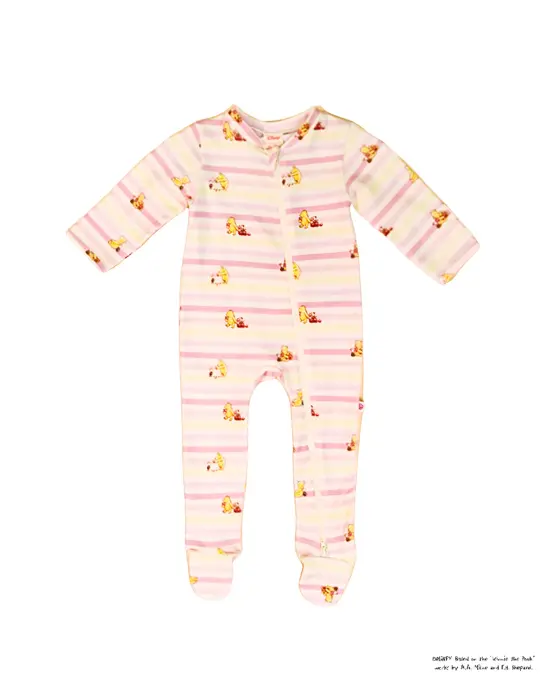 Sleepsuit - Pink Stripes Pooh