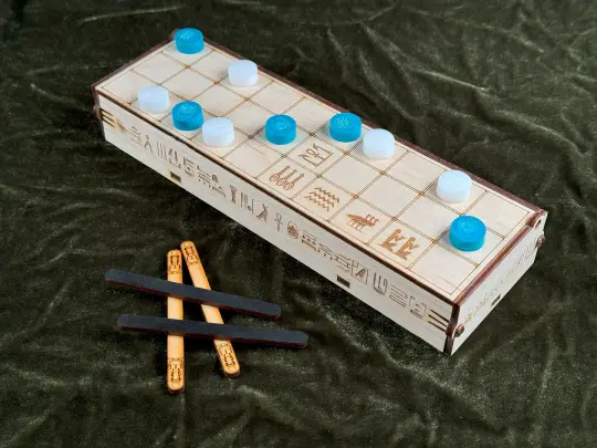 Travel Senet ~ Ancient Egyptian Game of Skill! Handmade Recreation of Tut's Favorite Game.