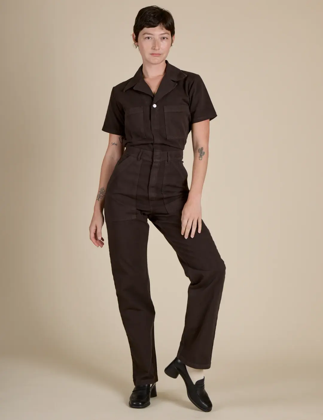 Long Jumpsuit - Espresso Brown