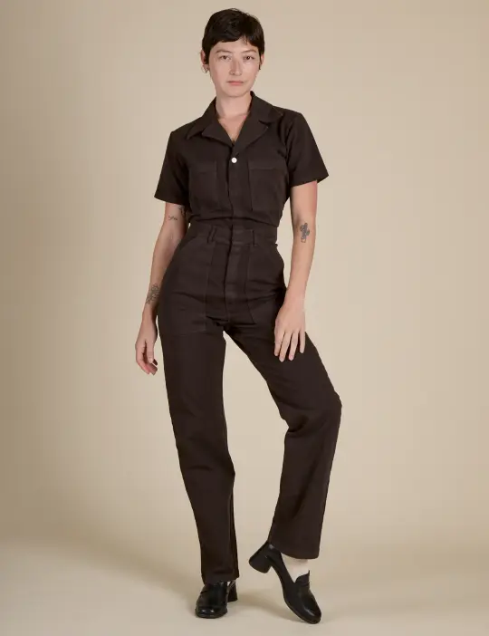 Long Jumpsuit - Espresso Brown