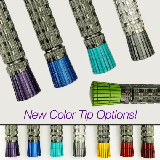 Color Flare Tips for The Ascension SELECT Safety Razor or Meta-4 Safety Razor | Flare Tip Series | 316L Stainless Steel | TIP ONLY