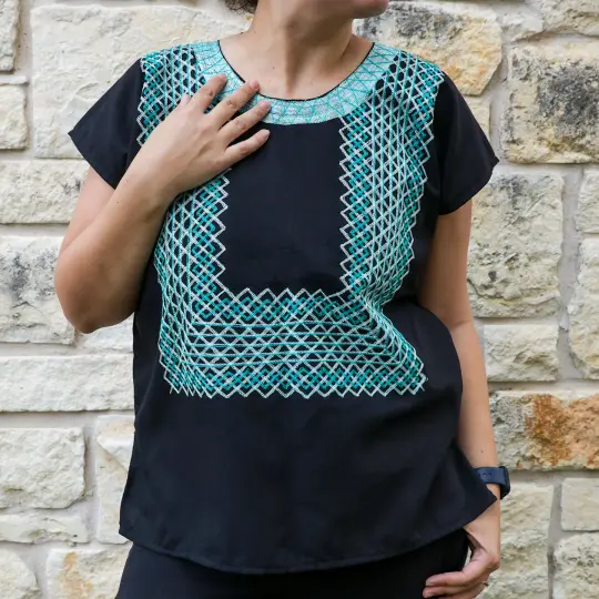 Geometría Cadenilla Linen Huipil