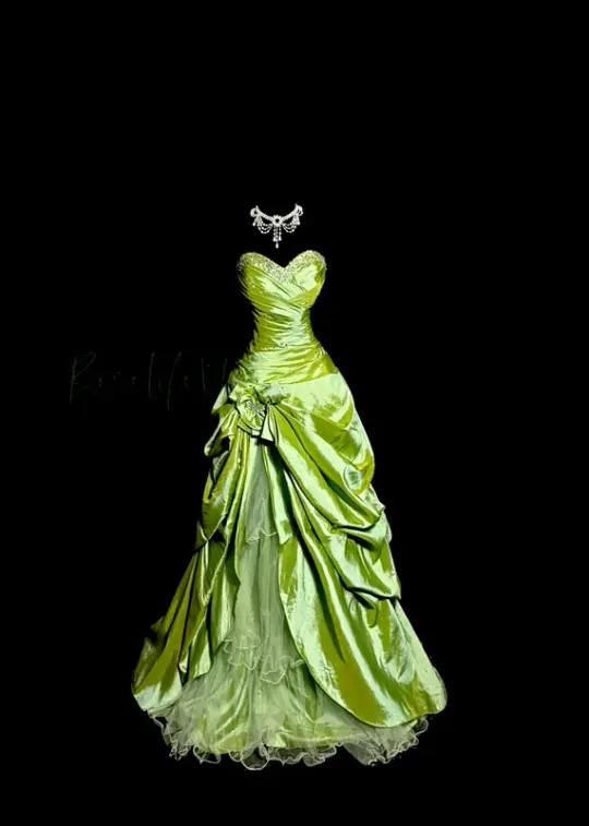 Green strapless fitted waist slim-fitting ball gown with a full skirt exudes classic elegance R8100