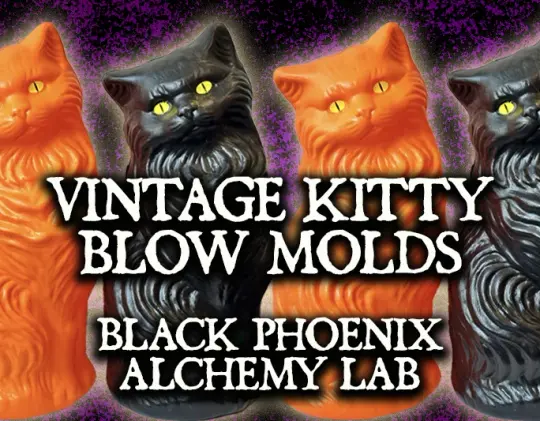 Vintage Kitty Blow Molds Perfume Oil