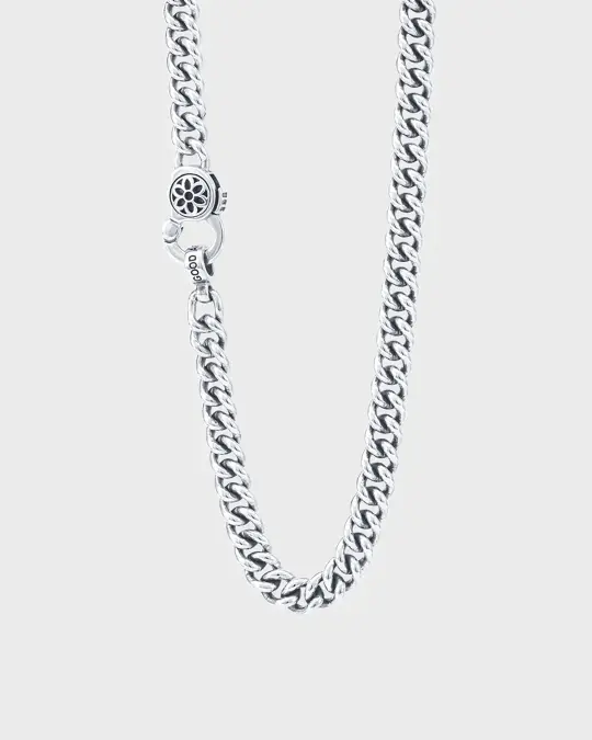 GOOD ART HLYWD Curb Chain Necklace Link Size A at 21" - Sterling Silver