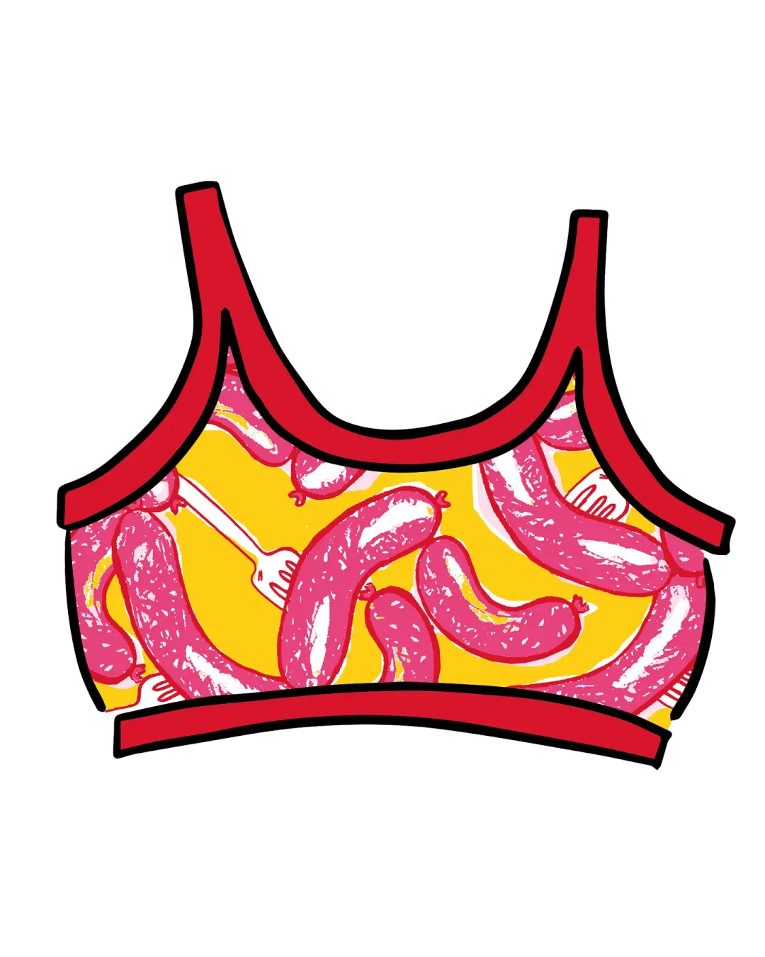 Longline Bra Hot Dawg!