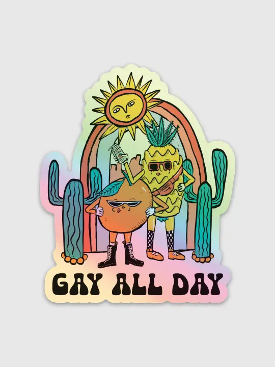 Gay All Day Sticker