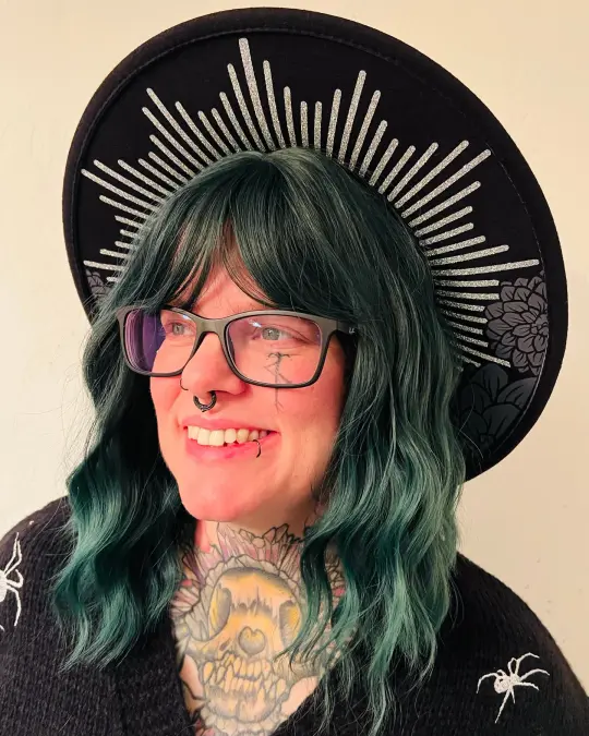 Dahlia Burst Vegan Felt XL Brim Hat
