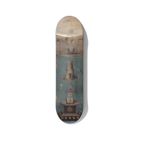 Masonic Symbols Skateboard Wall Art