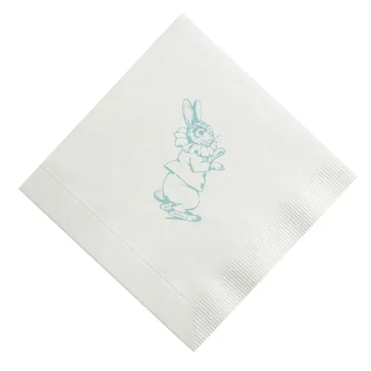 Blue Peter Rabbit Easter Flat Print Cocktail Napkins, Set of 20