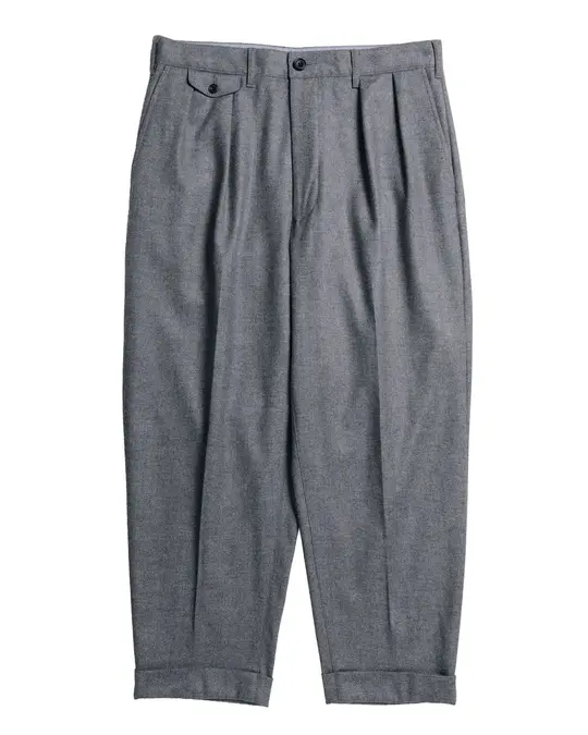 Beams Plus 2Pleats Flannel Grey