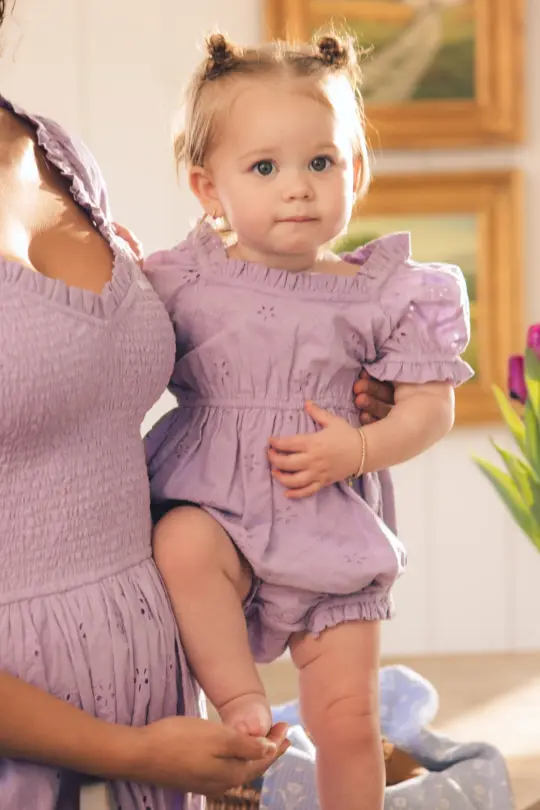 Baby Emmi Romper in Lilac