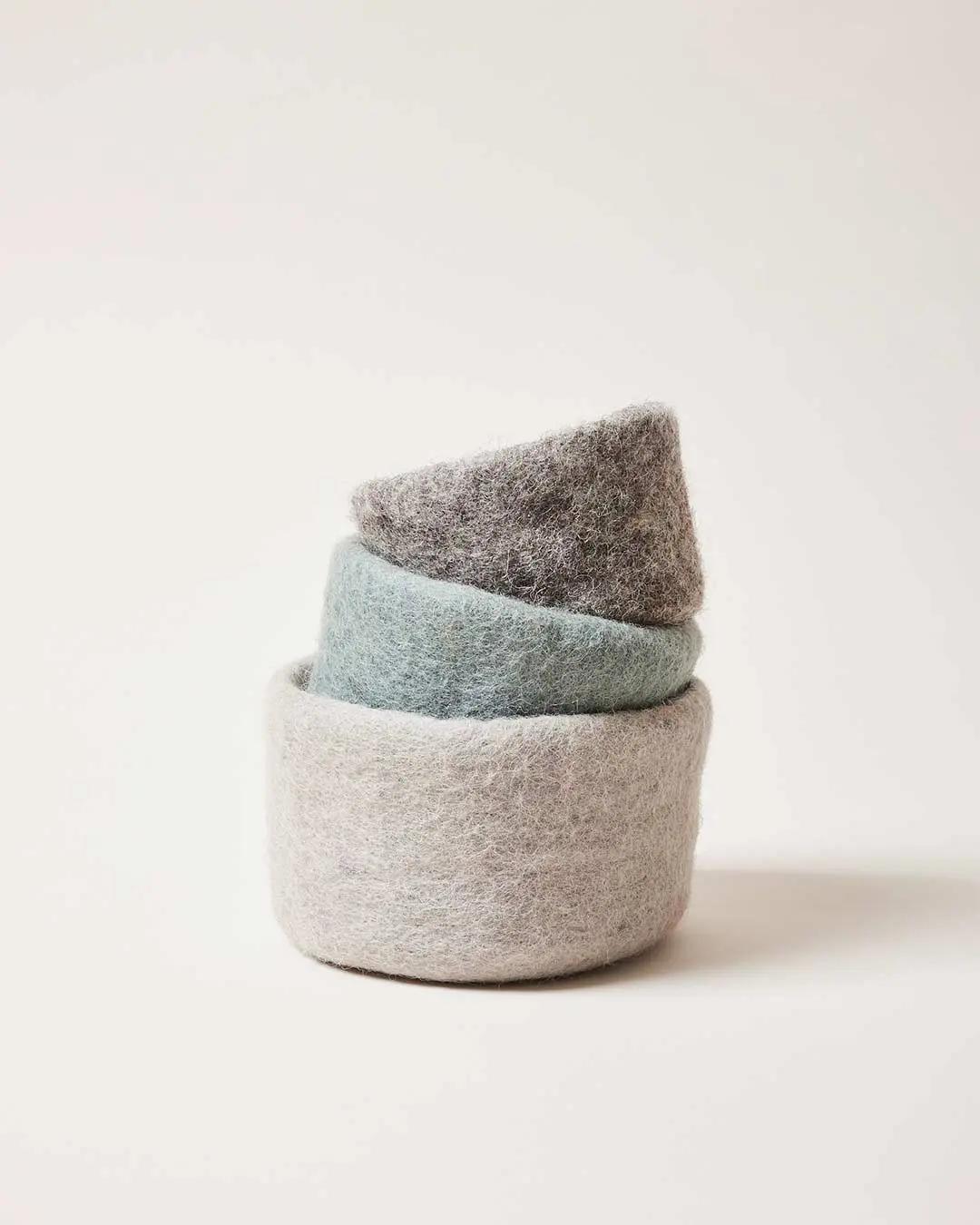 Artisan Felt Nesting Bowls - Set of 3