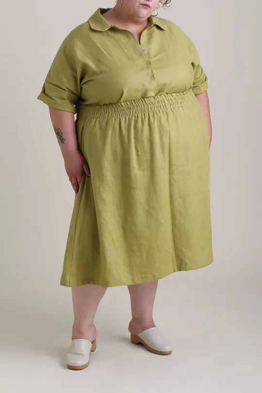 Evening Midi Skirt in Citrus
