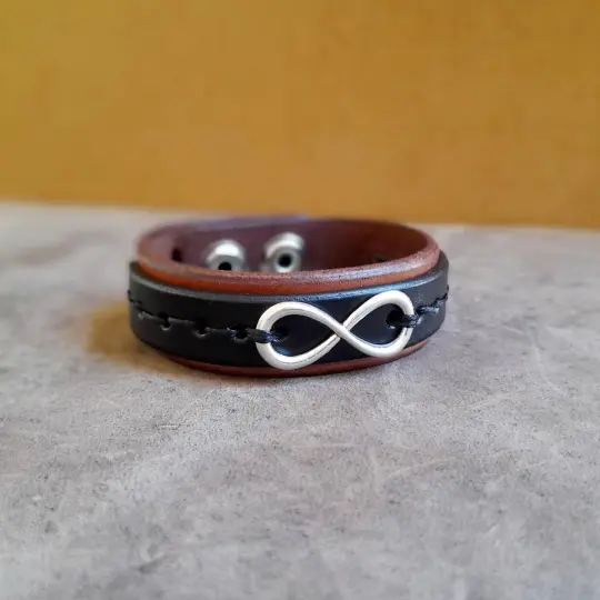 Infinity Bond Leather Cuff Bracelet | Eternal Love & Strength