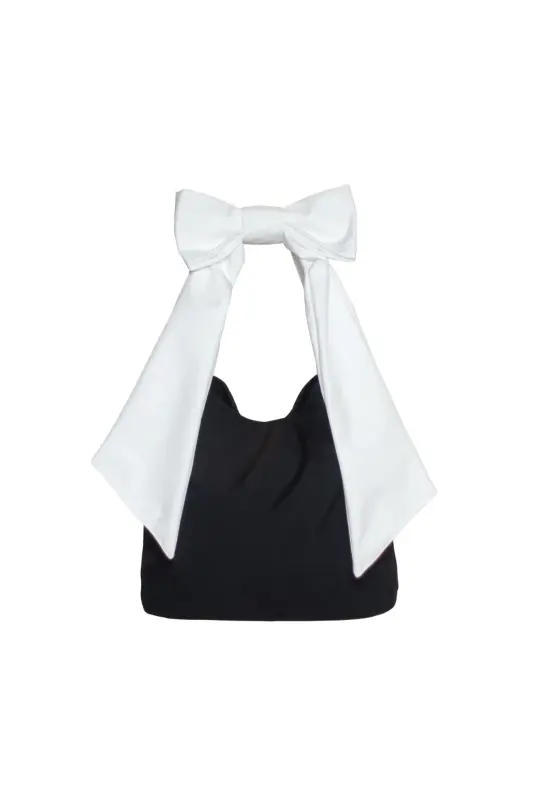 Bow Tote Bag | Black Moonlight