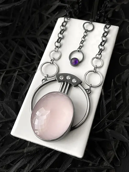Outer Space Art Deco Glow Necklace