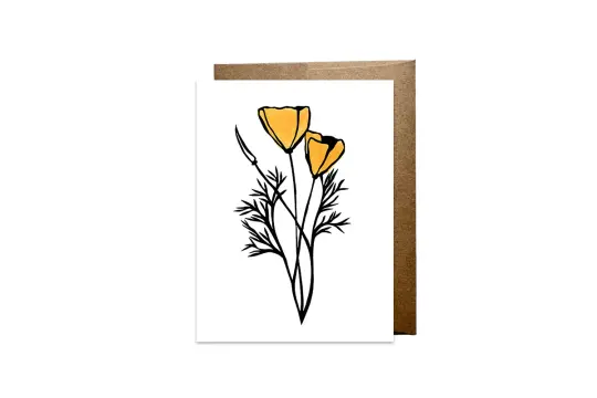 "California Poppy" card