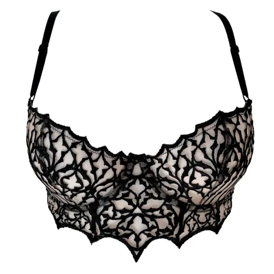POINTY CATHEDRAL EMBROIDERY UNDERWIRED BRA