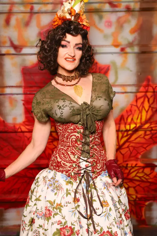 40. Wench Corset in Red Paisley -  The Fall Fabulosity! Collection