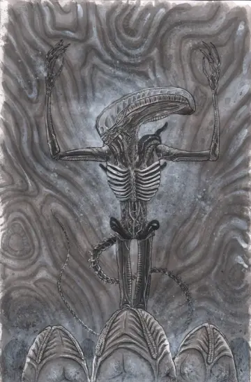 ALIEN DAY PAINTING