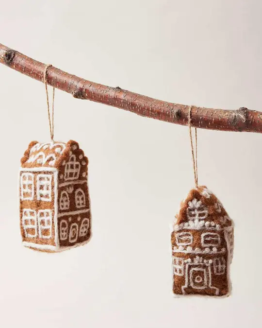 Felted Dutch House Ornament