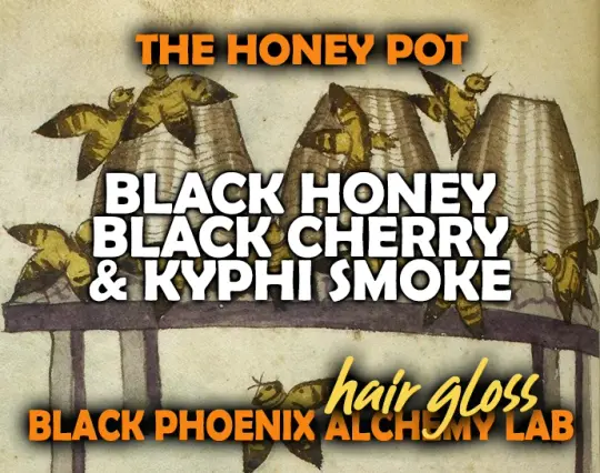 Black Honey, Black Cherry, and Kyphi Smoke Hair Gloss