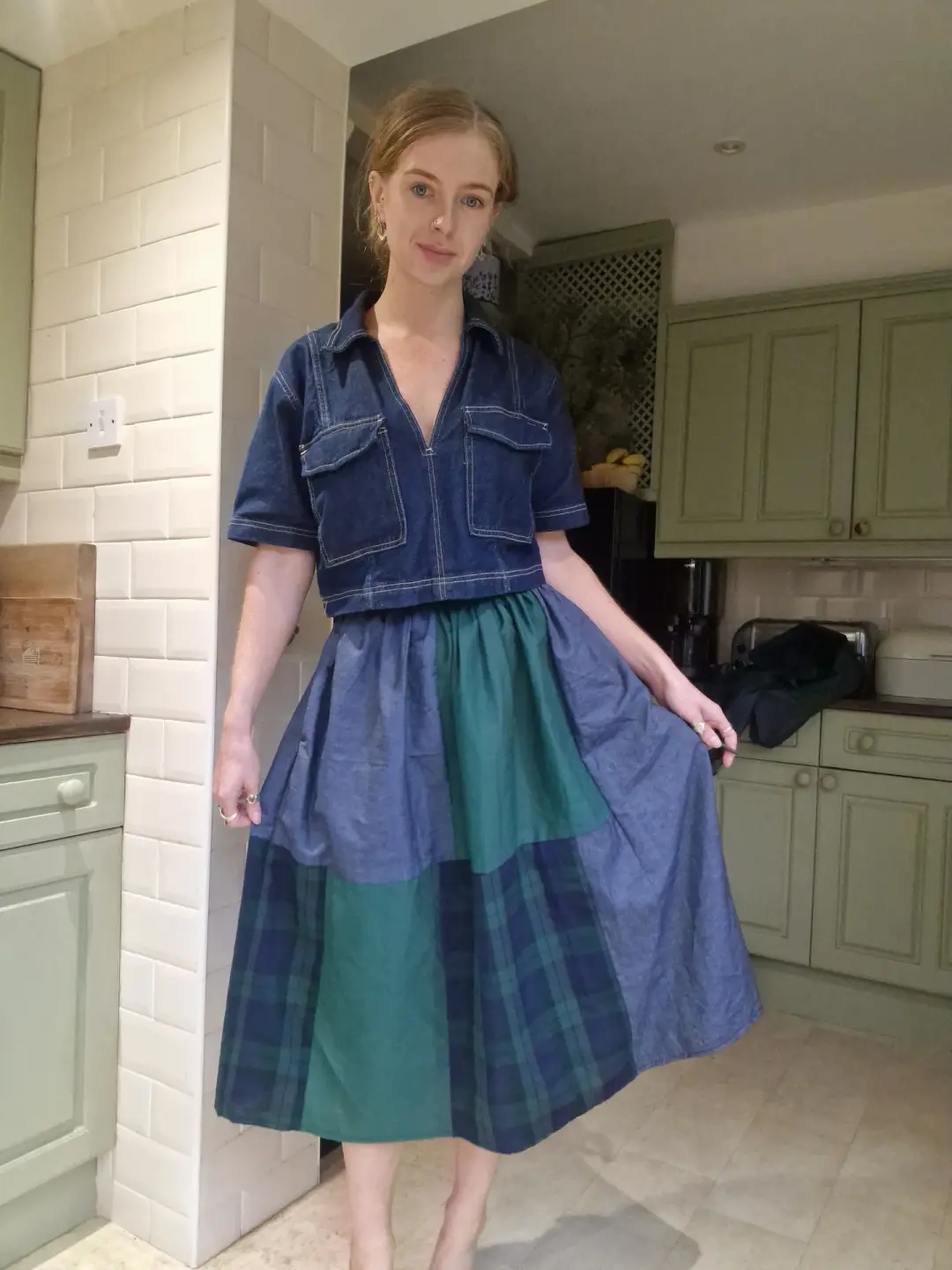 Patchwork skirt - size adjustable