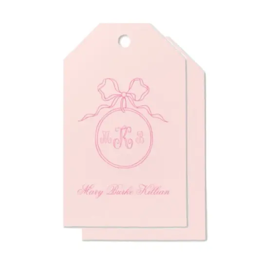 Custom Light Pink and Pink Foil Gift Tag